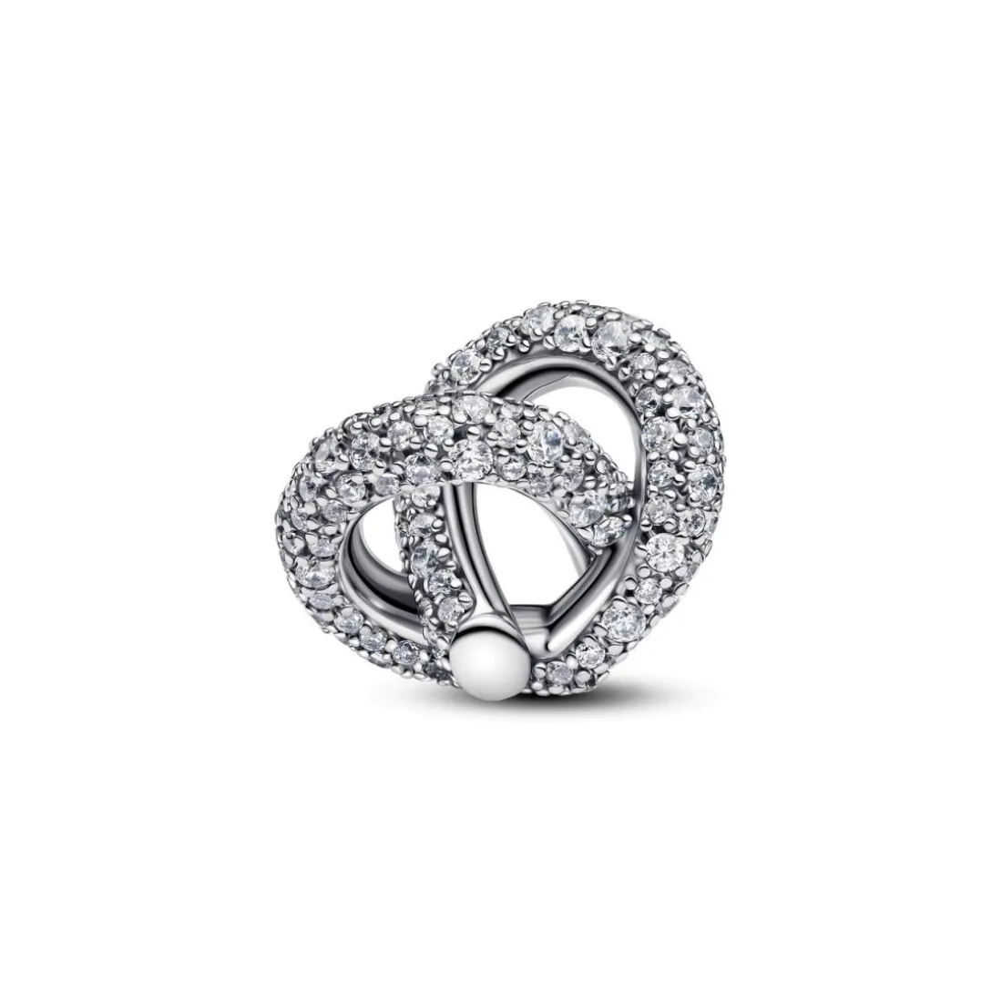 Charm Cœur Nœud de l'Infini Pavé