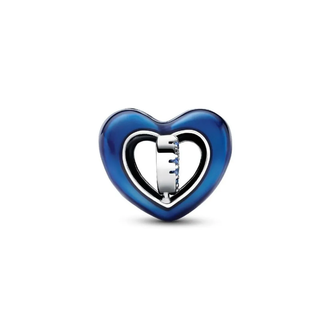 Charm Cœur Rotatif Bleu