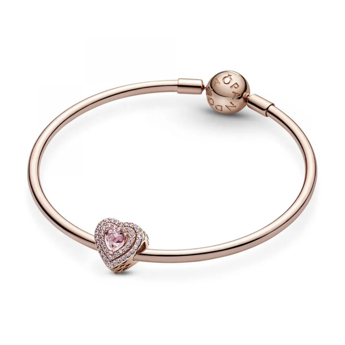Charm Cœurs Nivelés Scintillant rose gold Pandora Timeless