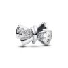 Charm Nœud Scintillant Argent