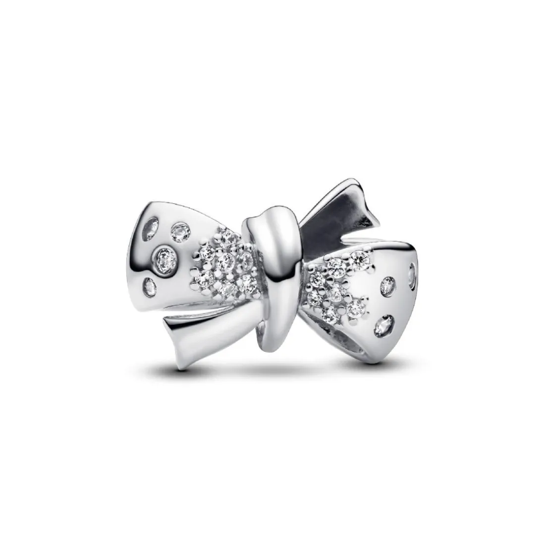 Charm Nœud Scintillant Argent