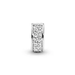 Charm Pandora 791817CZ - Charm Clip Élégance Brillante Femme Argent 925/1000ᵉ
