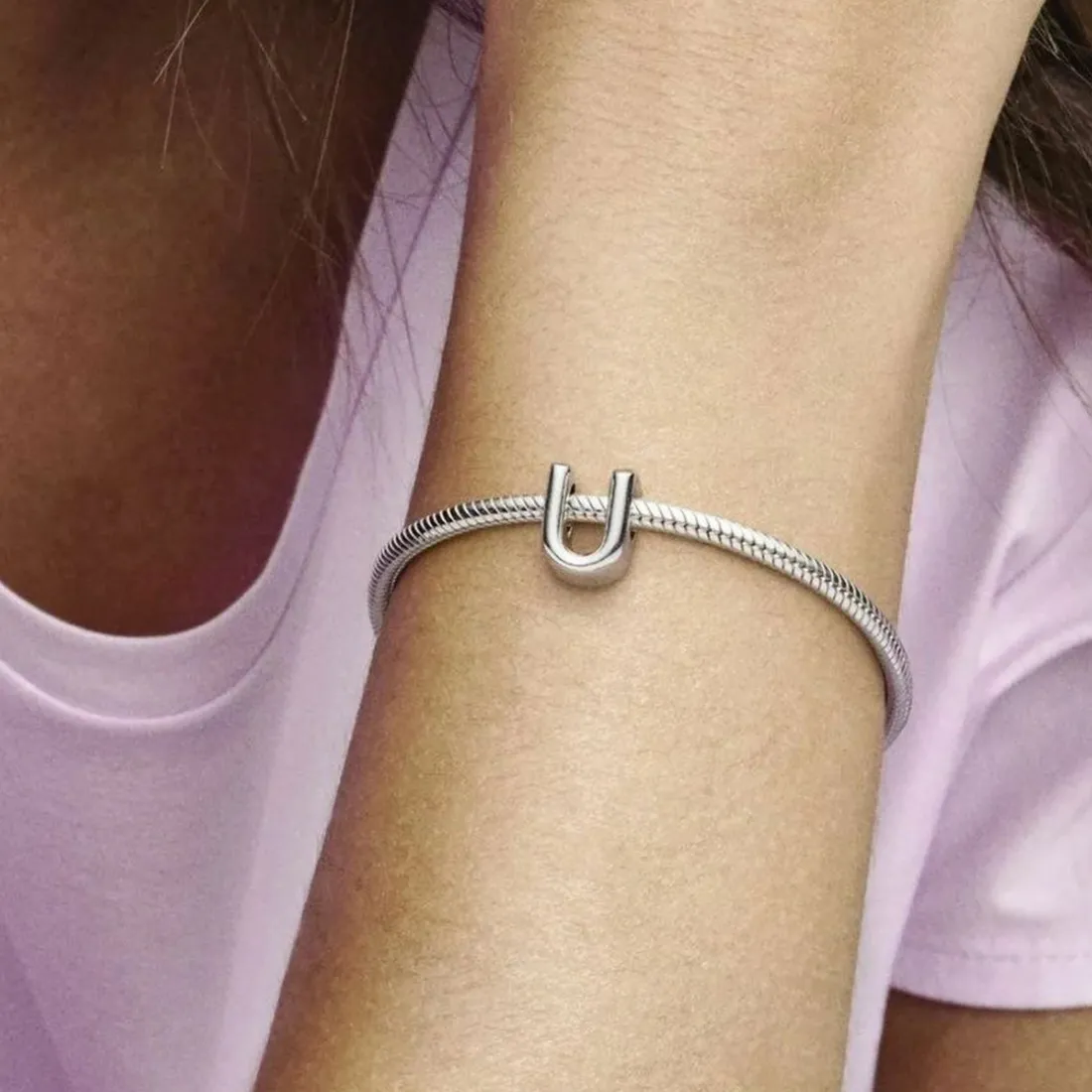 Charm Pandora Moments Alphabet Lettre U