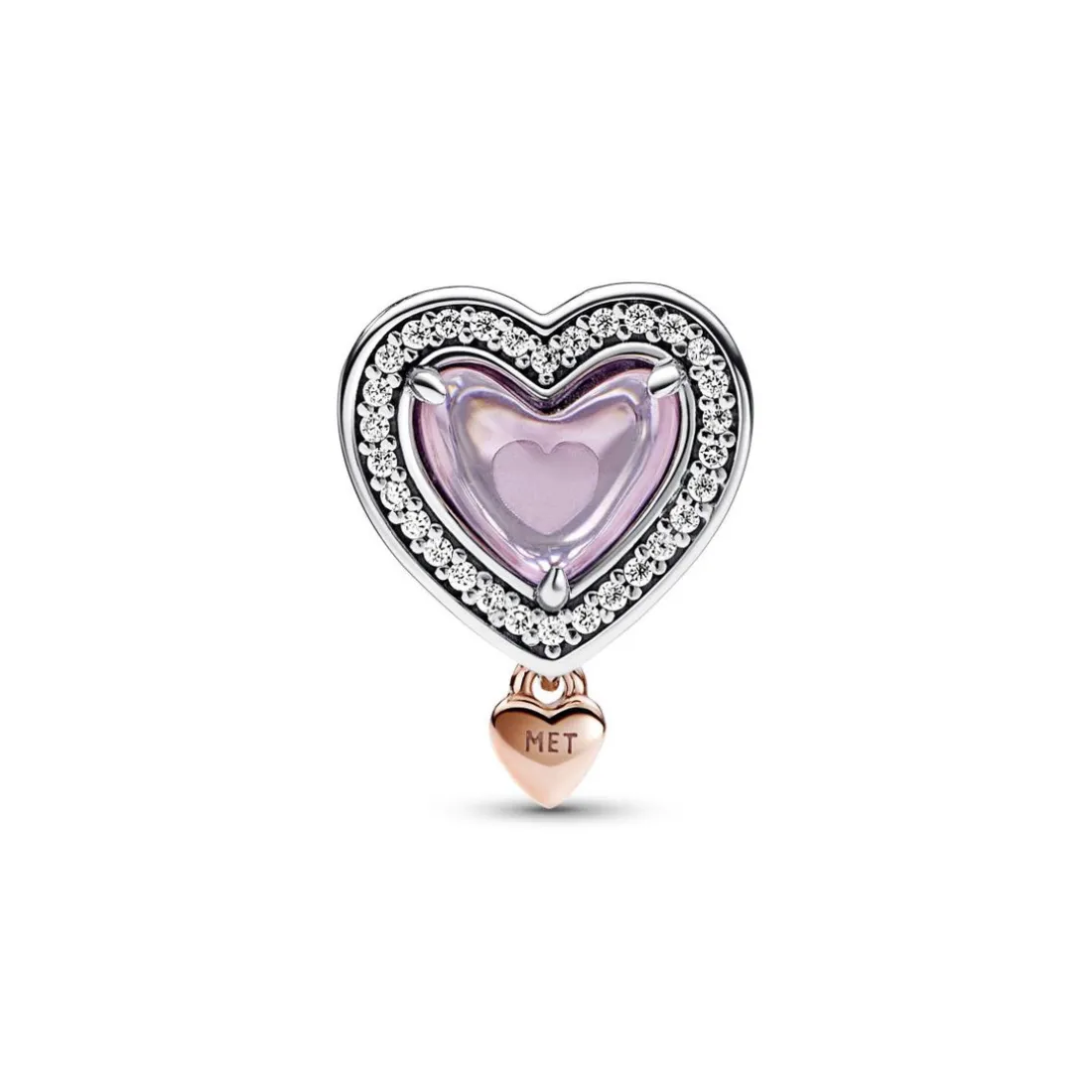 Charm Pandora Moments - Cœur et Mum Ajouré Bimatière
