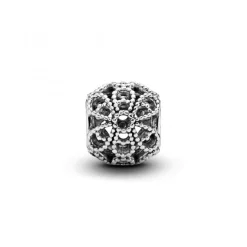 Charm Pandora Moments Fleur Ajouré Perlé