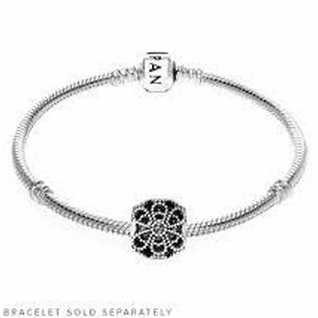Charm Pandora Moments Fleur Ajouré Perlé