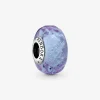 Charm Pandora Moments Lavande en verre de Murano ondulé