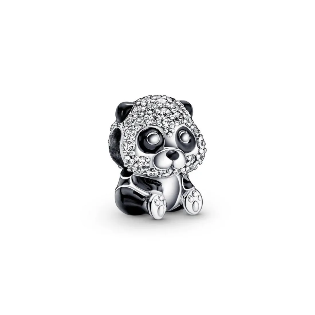 Charm Pandora Moments panda noir scintillant