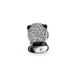 Charm Pandora Moments panda noir scintillant