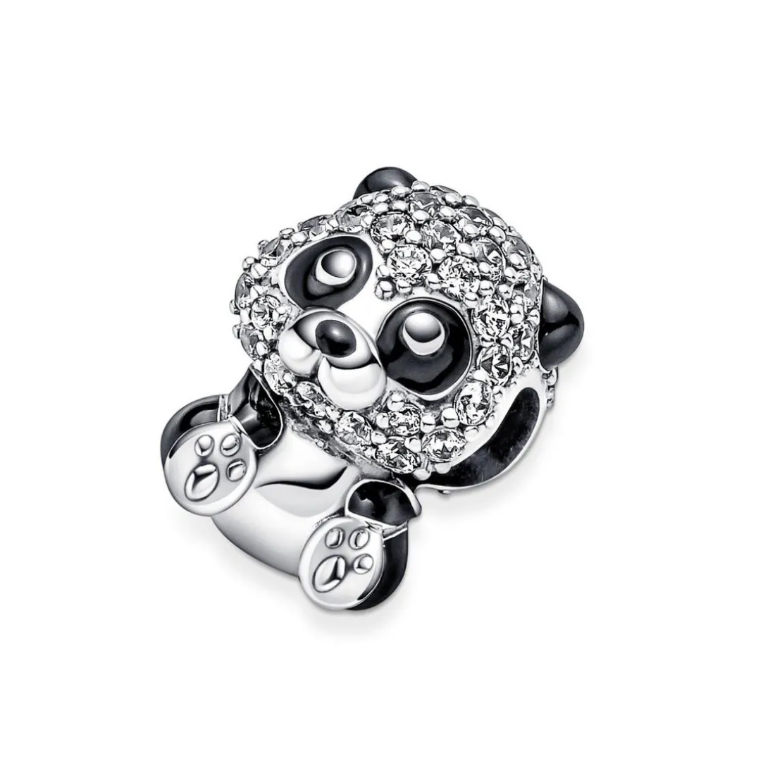 Charm Pandora Moments panda noir scintillant