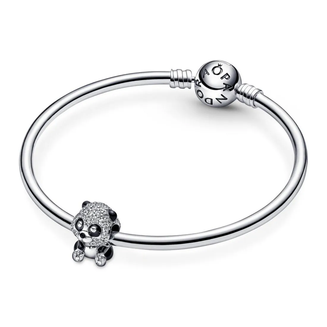 Charm Pandora Moments panda noir scintillant