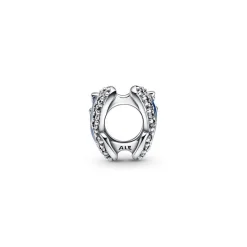 Charm Pandora Moments Papillon bleu scintillant double face
