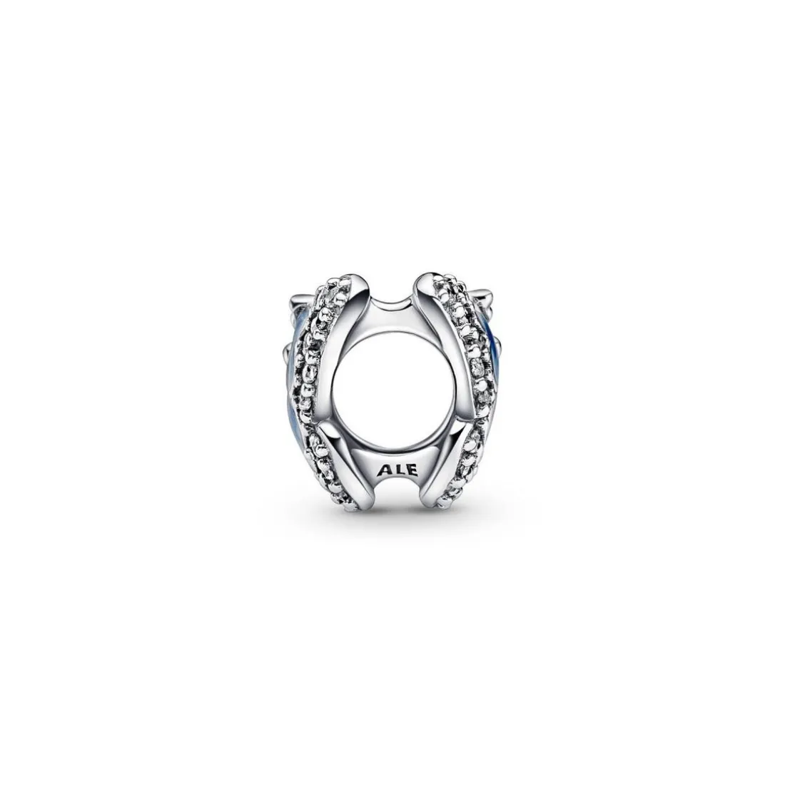 Charm Pandora Moments Papillon bleu scintillant double face