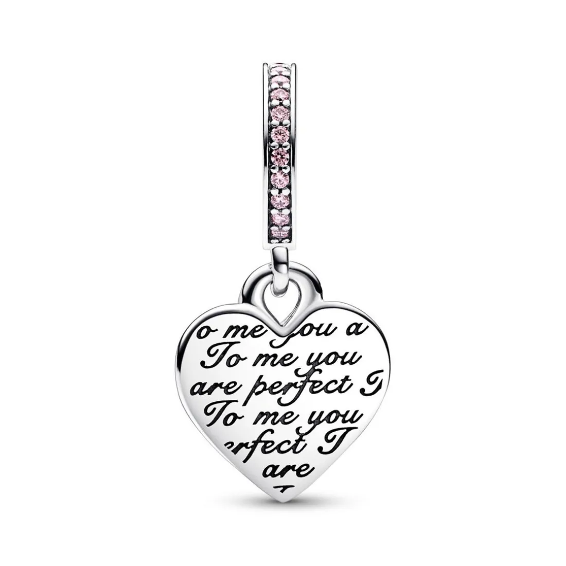 Charm pandora Moments - Pendant Double Cœur de l’Infini Bimatière