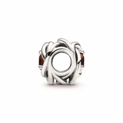 Charm Pandora moments Rose Ajourée & cristaux grena
