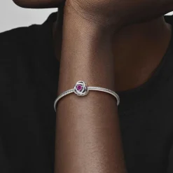 Charm Pandora moments Rose Ajourée & cristaux rose