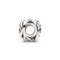 Charm Pandora moments Rose Ajourée & cristaux bleu