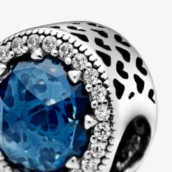 Charm Pandora Moments scintillant bleu foncé