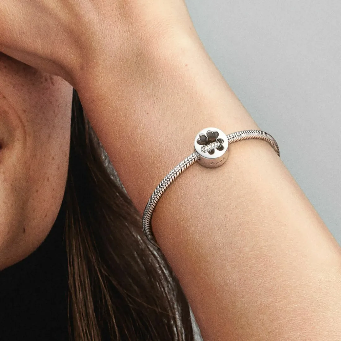 Charm Pandora Moments Trèfle à Quatre Feuilles Chance & Courage