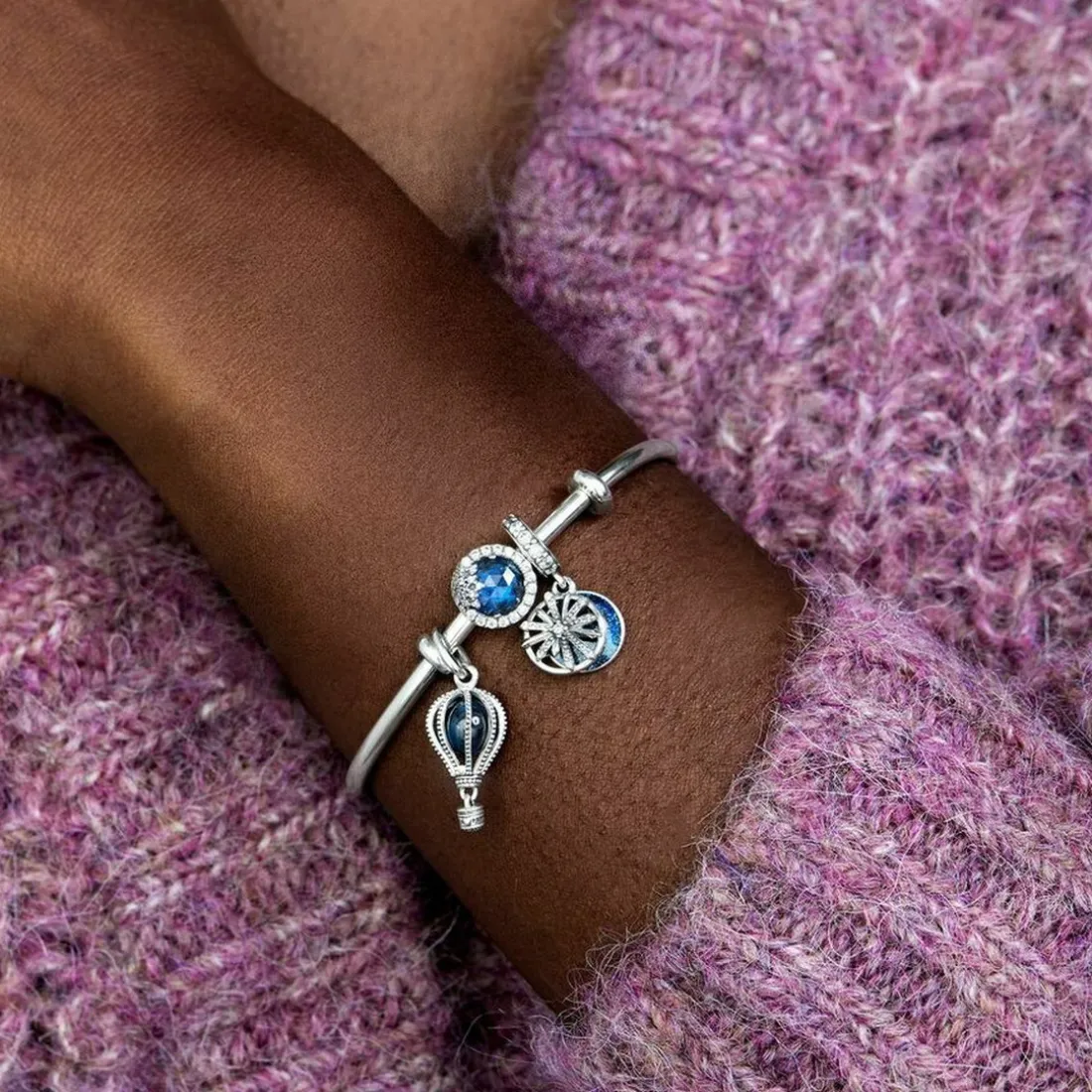 Charm Pandora Moments Voyage Montgolfière Bleu