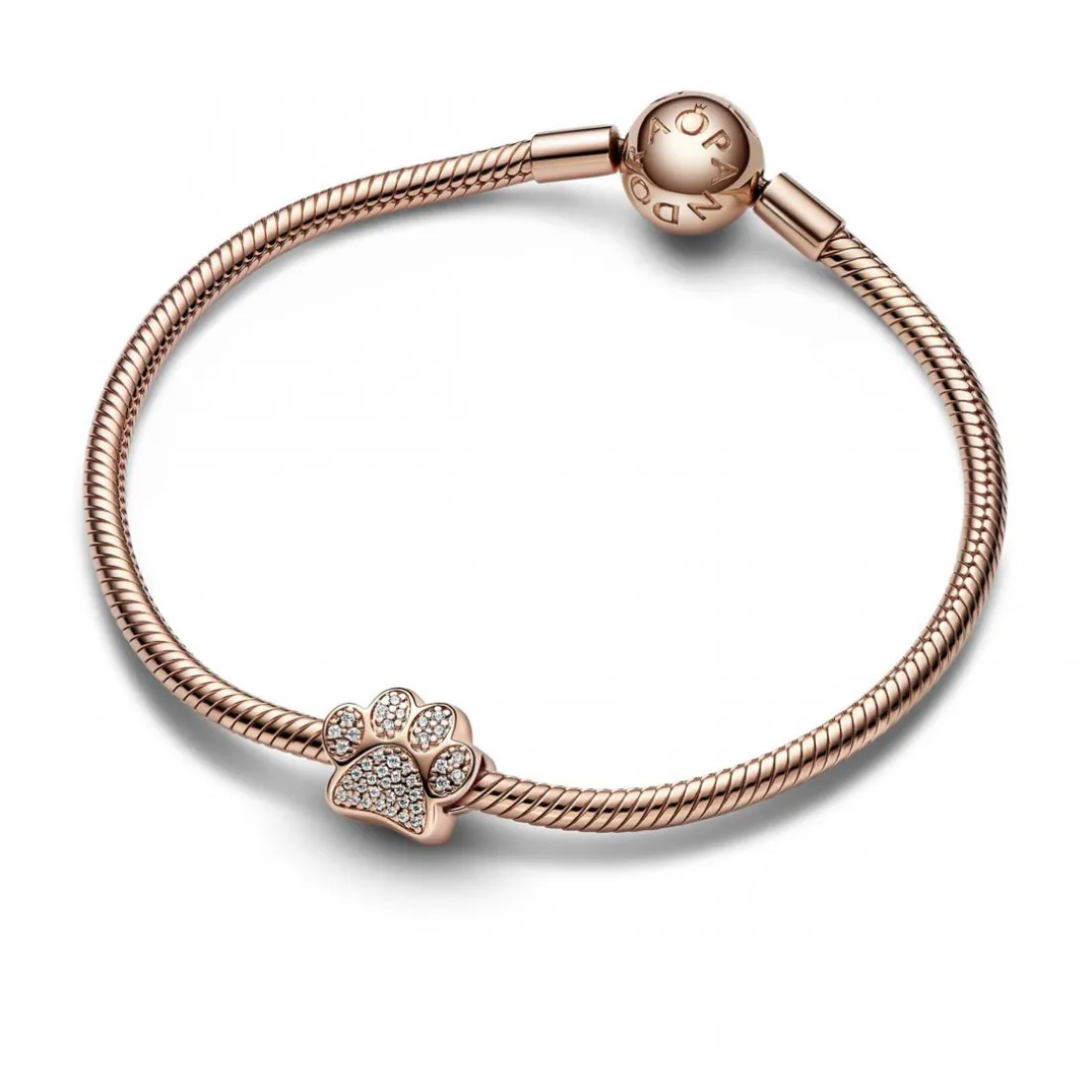 Charm Patte en Métal doré à l'or rose fin 585/1000