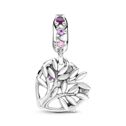 Charm Pendant Arbre de vie Cœur rose Pandora People