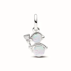 Charm Pendant Bonhomme de Neige Opalescent