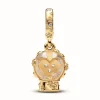 Charm Pendant Boule de Neige Cœur et Flocon