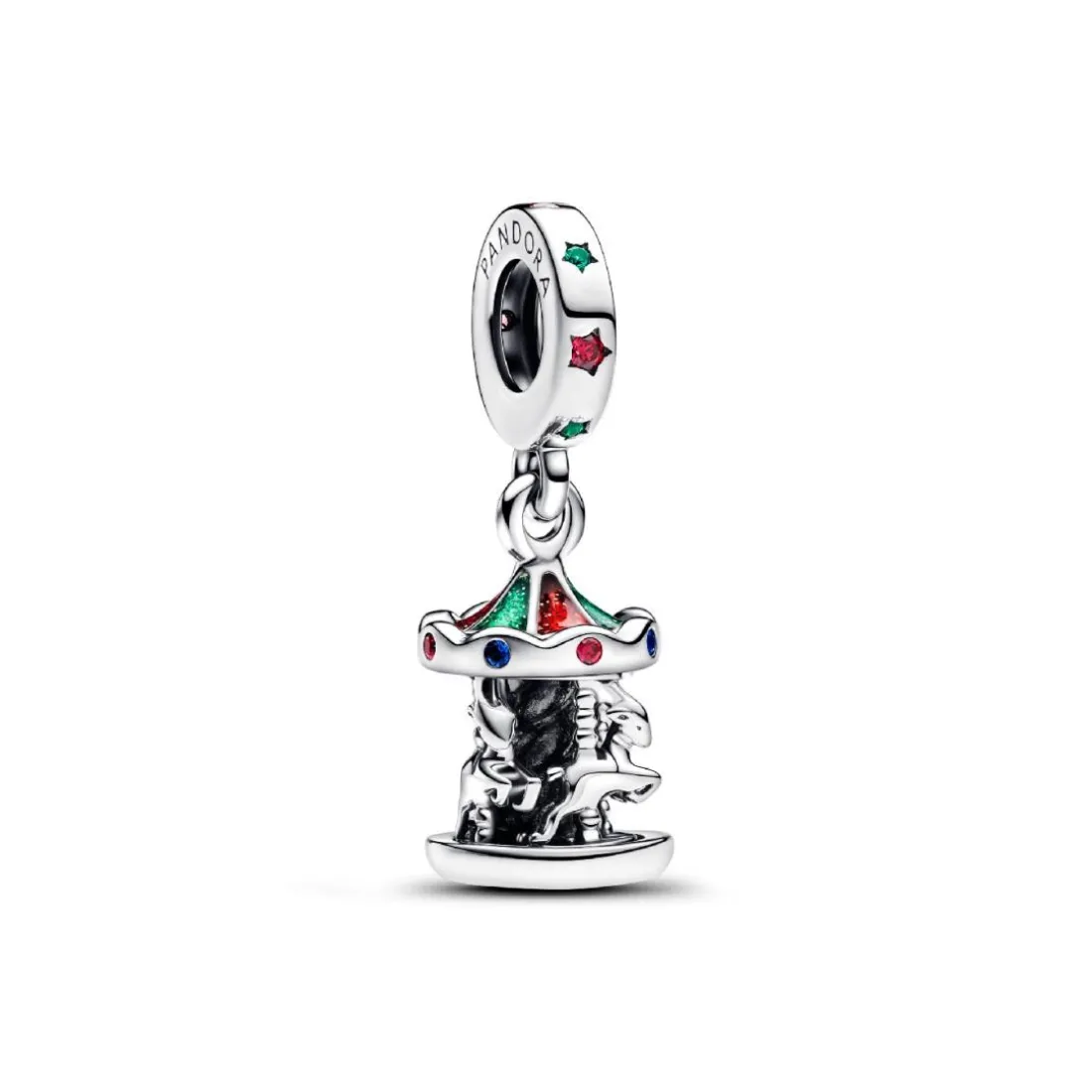 Charm Pendant Carrousel Rotatif