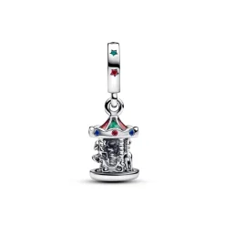 Charm Pendant Carrousel Rotatif