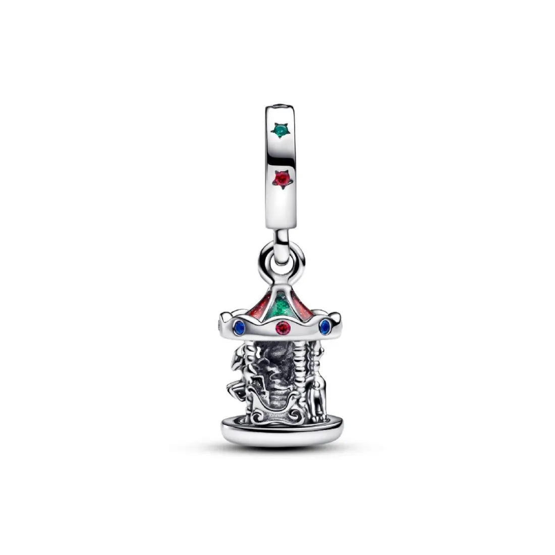 Charm Pendant Carrousel Rotatif
