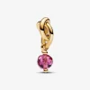 Charm Pendant Cercle de l'Éternité Rose Facetté