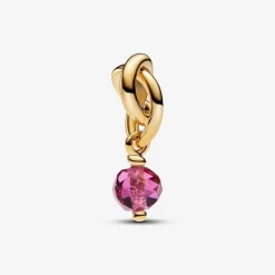 Charm Pendant Cercle de l'Éternité Rose Facetté