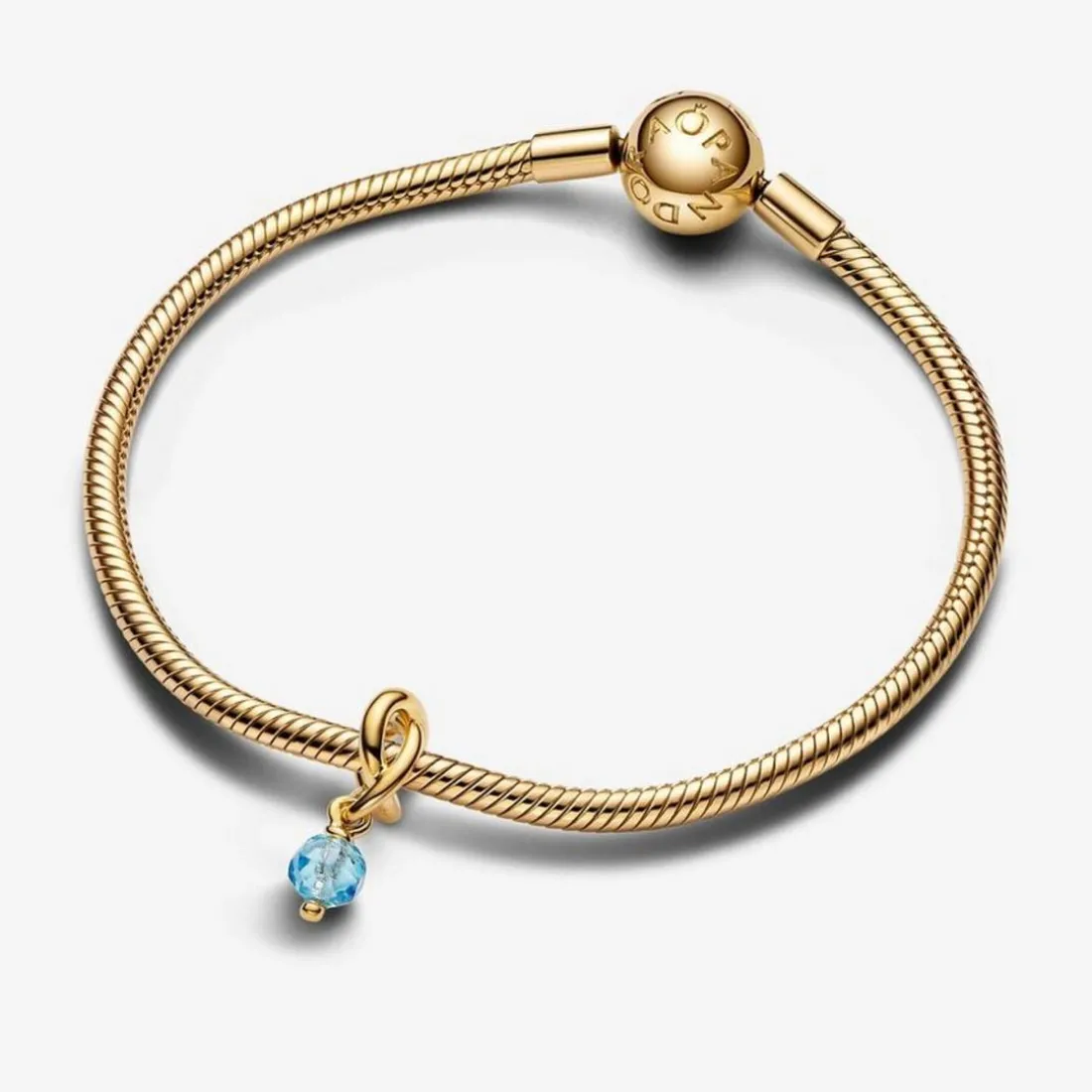 Charm Pendant Cercle de l'Éternité Bleu Azur Facetté