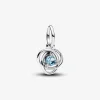 Charm Pendant Cercles de l’Éternité Bleu Azur