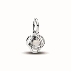 Charm Pendant Cercles de l’Éternité Blanc