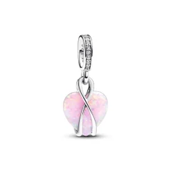 Charm Pendant Cœur Opalescent Mum