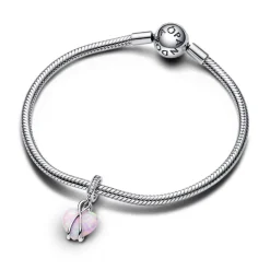 Charm Pendant Cœur Opalescent Mum