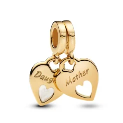 Charm Pendant Cœur Séparable Double