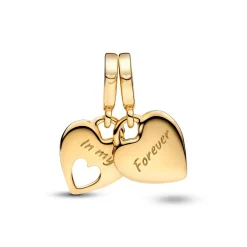 Charm Pendant Cœur Séparable Double
