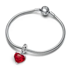 Charm Pendant Disney X Pandora - Murano Rouge Baiser de Mickey et Minnie