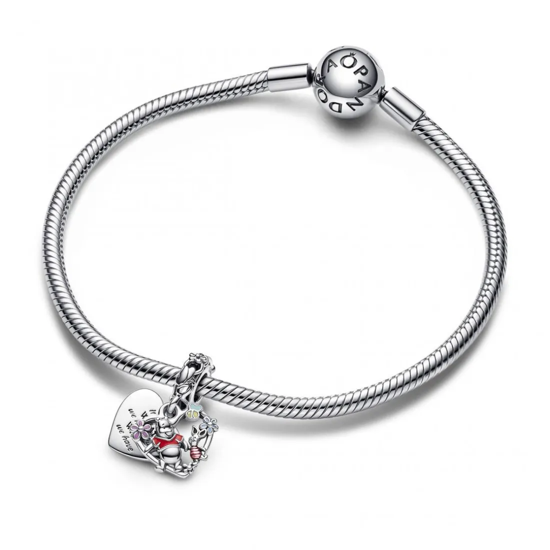 Charm Pendant Double Disney Winnie l’Ourson et Porcinet