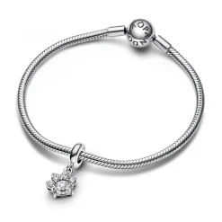 Charm Pendant Empreinte de Patte Scintillante