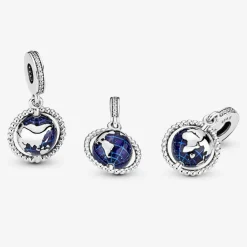 Charm Pendant Pandora Moments Globe Pivotant