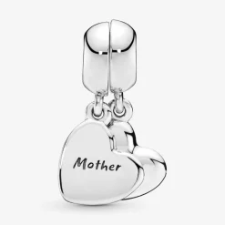 Charm Pendant Pandora Moments Cœur Séparable Mère & Fils