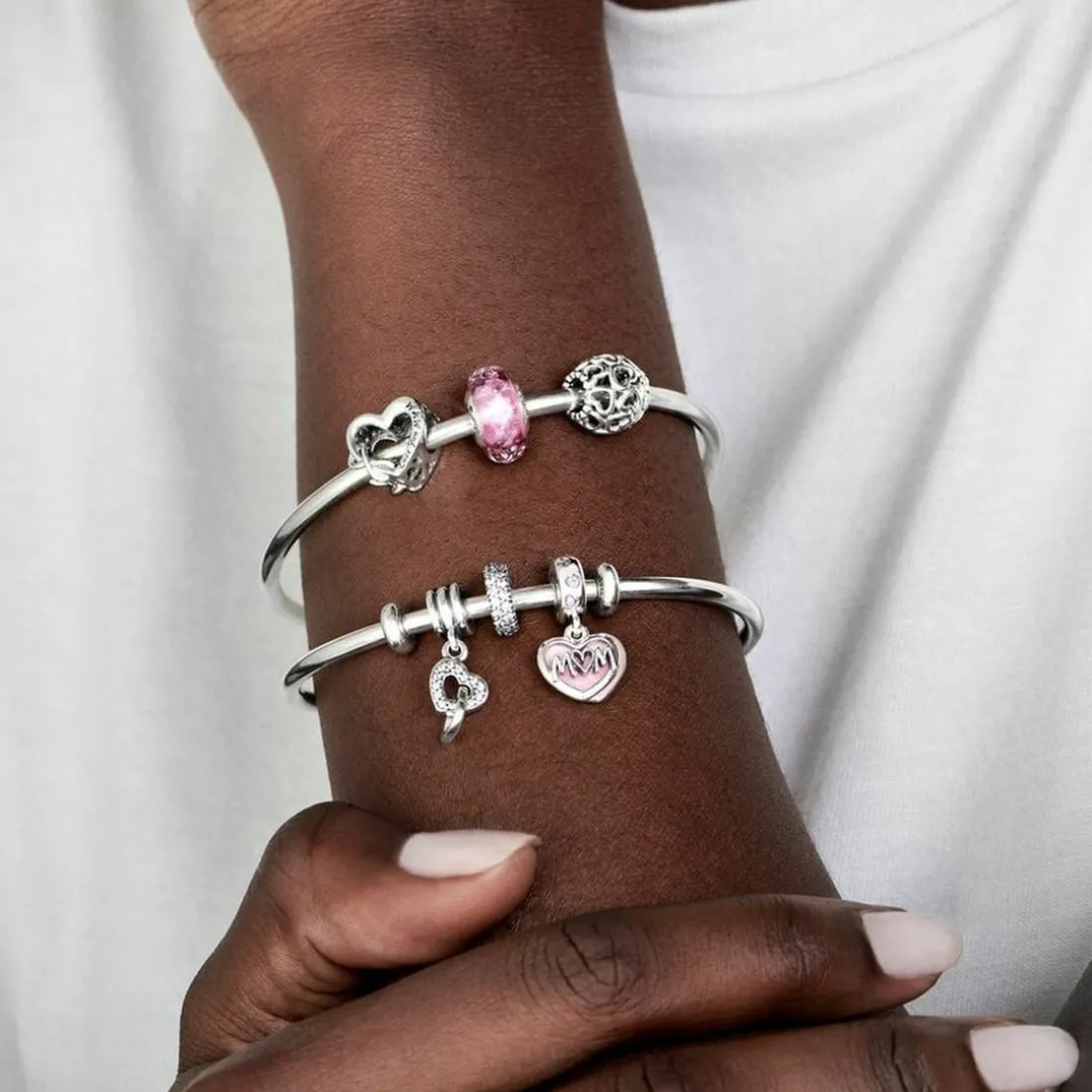 Charm Pendant Pandora Moments Cœurs Entrelacés