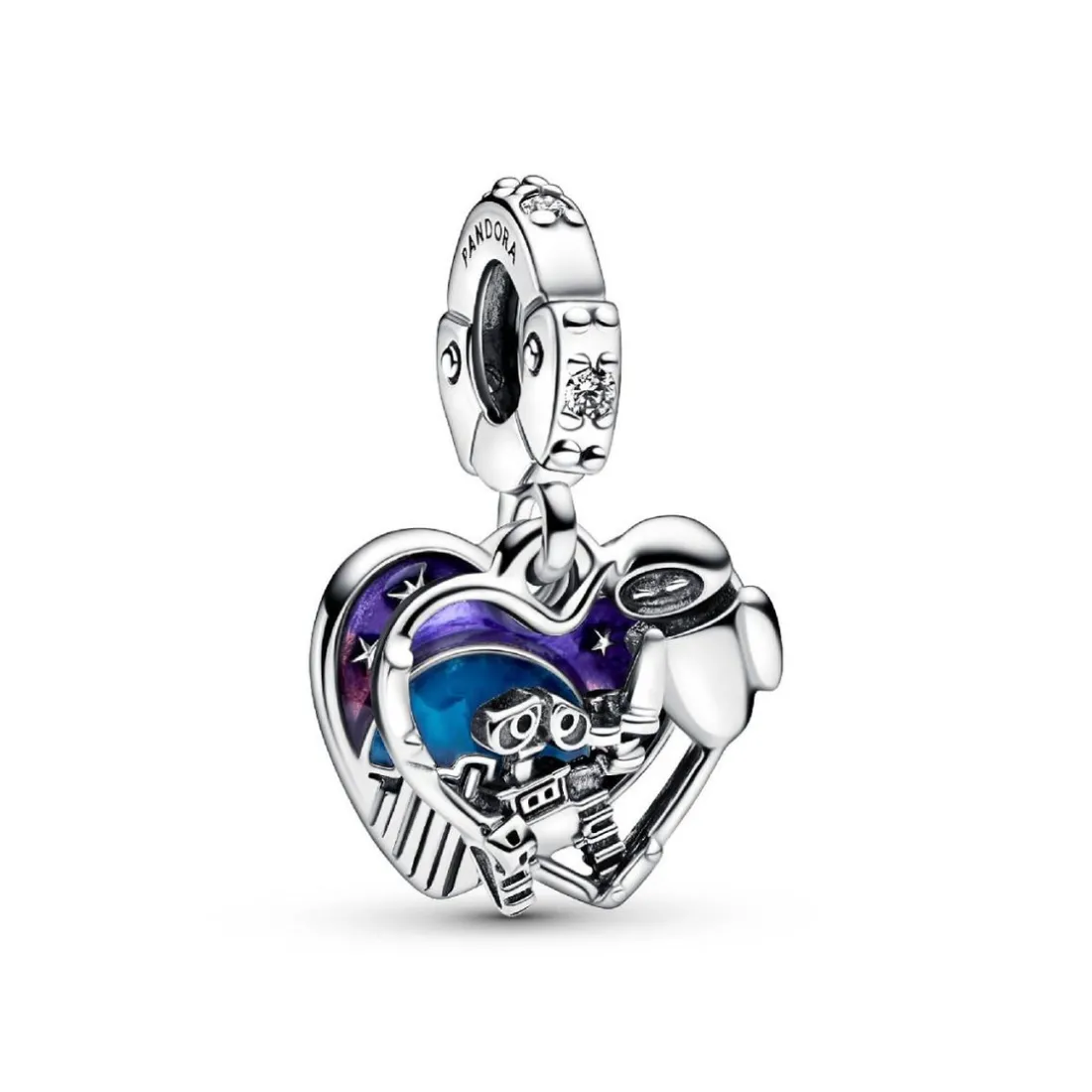 Charm Pendant Pandora - Pixar Wall-E et Eve Luminescent