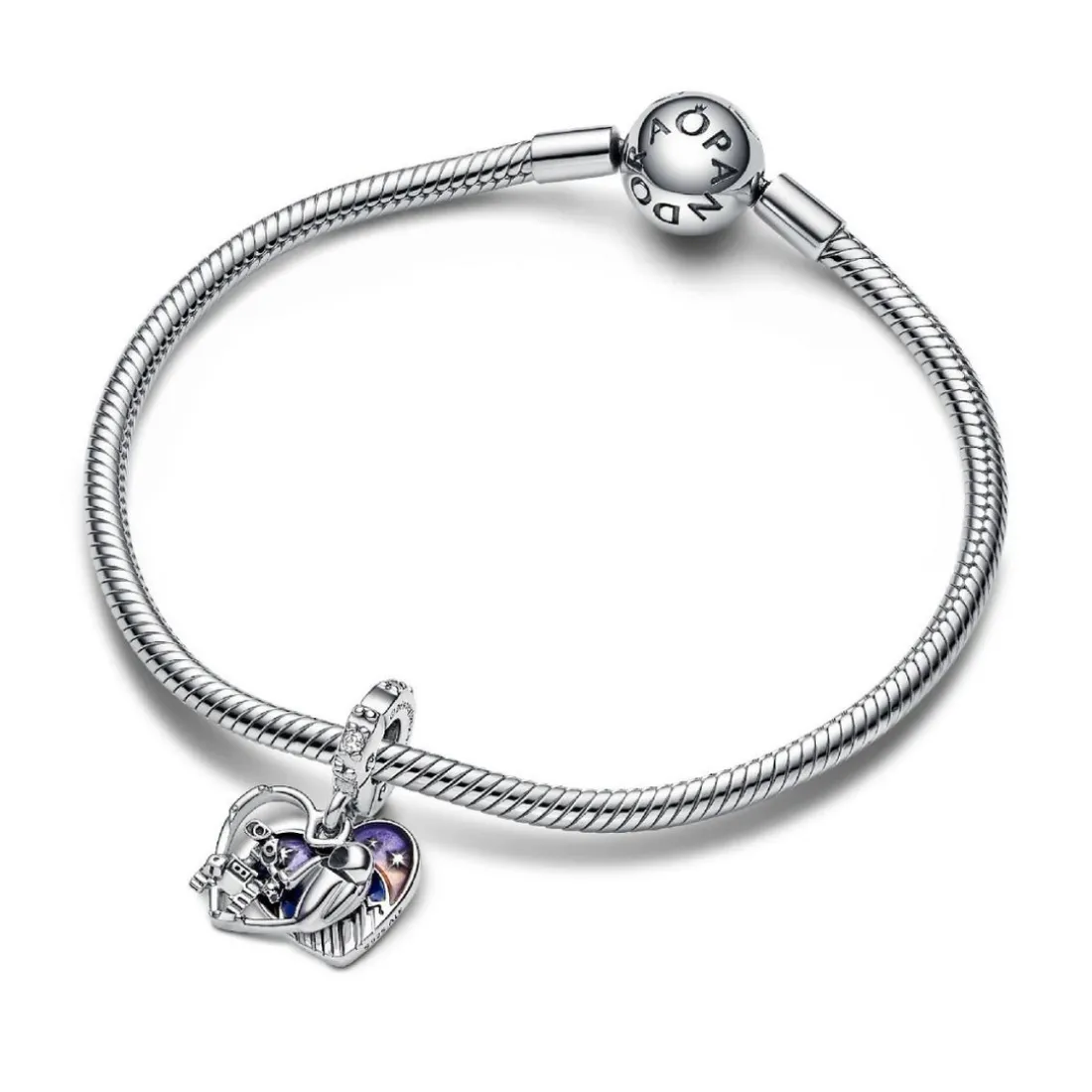 Charm Pendant Pandora - Pixar Wall-E et Eve Luminescent