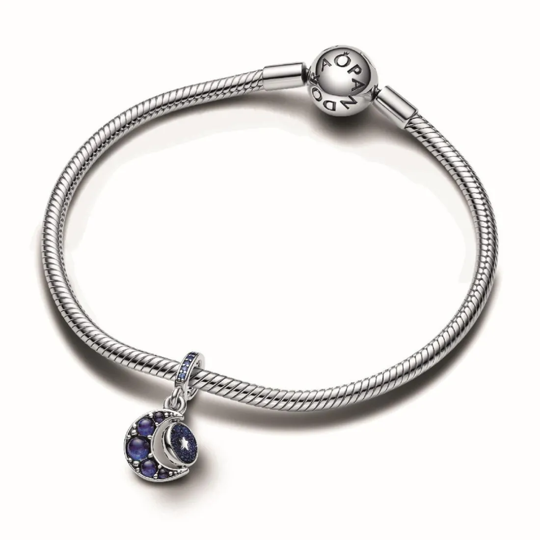 Charm Pendant Rotatif Lune Scintillante