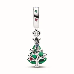 Charm Pendant Sapin de Noël Scintillant
